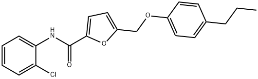 N-(2-chlorophenyl)-5-[(4-propylphenoxy)methyl]-2-furamide Struktur