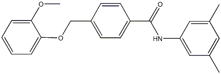 N-(3,5-dimethylphenyl)-4-[(2-methoxyphenoxy)methyl]benzamide Struktur