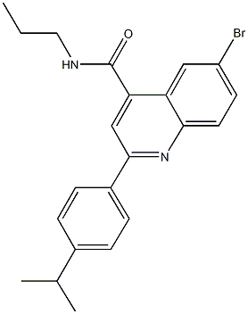 6-bromo-2-(4-isopropylphenyl)-N-propyl-4-quinolinecarboxamide Struktur