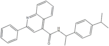 N-[1-(4-isopropylphenyl)ethyl]-2-phenyl-4-quinolinecarboxamide Struktur