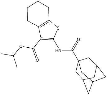 isopropyl 2-[(1-adamantylcarbonyl)amino]-4,5,6,7-tetrahydro-1-benzothiophene-3-carboxylate Struktur