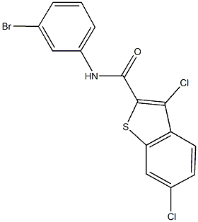 N-(3-bromophenyl)-3,6-dichloro-1-benzothiophene-2-carboxamide Struktur