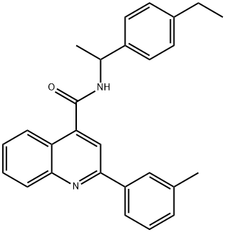 N-[1-(4-ethylphenyl)ethyl]-2-(3-methylphenyl)-4-quinolinecarboxamide Struktur