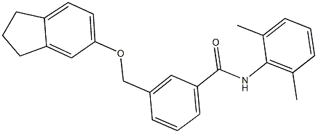 3-[(2,3-dihydro-1H-inden-5-yloxy)methyl]-N-(2,6-dimethylphenyl)benzamide Struktur