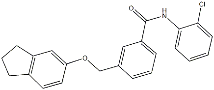 N-(2-chlorophenyl)-3-[(2,3-dihydro-1H-inden-5-yloxy)methyl]benzamide Struktur