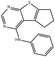 N-(6,7-dihydro-5H-cyclopenta[4,5]thieno[2,3-d]pyrimidin-4-yl)-N-phenylamine Struktur