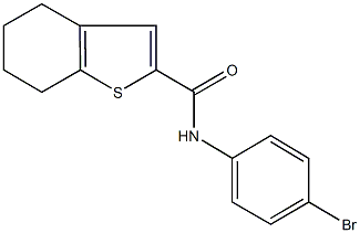 N-(4-bromophenyl)-4,5,6,7-tetrahydro-1-benzothiophene-2-carboxamide Struktur