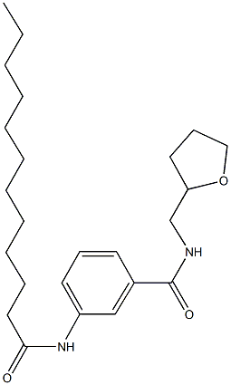 3-(dodecanoylamino)-N-(tetrahydro-2-furanylmethyl)benzamide Struktur