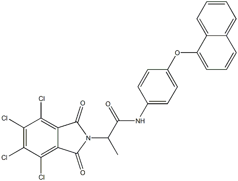 N-[4-(1-naphthyloxy)phenyl]-2-(4,5,6,7-tetrachloro-1,3-dioxo-1,3-dihydro-2H-isoindol-2-yl)propanamide Struktur