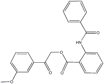 2-(3-methoxyphenyl)-2-oxoethyl 2-(benzoylamino)benzoate Struktur