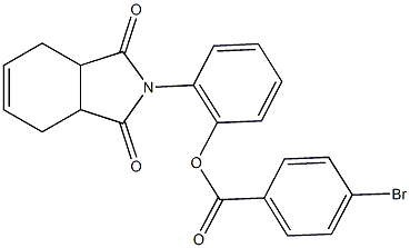 2-(1,3-dioxo-1,3,3a,4,7,7a-hexahydro-2H-isoindol-2-yl)phenyl 4-bromobenzoate Struktur