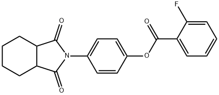 4-(1,3-dioxooctahydro-2H-isoindol-2-yl)phenyl 2-fluorobenzoate Struktur