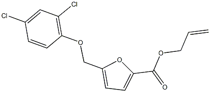 allyl 5-[(2,4-dichlorophenoxy)methyl]-2-furoate Struktur