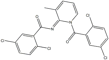 2,5-dichloro-N-(1-(2,5-dichlorobenzoyl)-3-methyl-2(1H)-pyridinylidene)benzamide Struktur