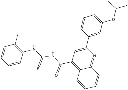 N-{[2-(3-isopropoxyphenyl)-4-quinolinyl]carbonyl}-N'-(2-methylphenyl)thiourea Struktur