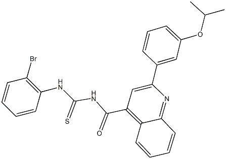 N-(2-bromophenyl)-N'-{[2-(3-isopropoxyphenyl)-4-quinolinyl]carbonyl}thiourea Struktur