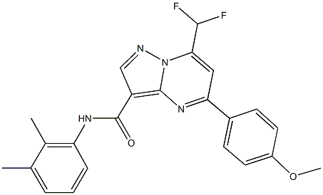 7-(difluoromethyl)-N-(2,3-dimethylphenyl)-5-(4-methoxyphenyl)pyrazolo[1,5-a]pyrimidine-3-carboxamide Struktur