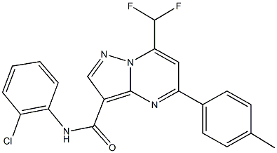 N-(2-chlorophenyl)-7-(difluoromethyl)-5-(4-methylphenyl)pyrazolo[1,5-a]pyrimidine-3-carboxamide Struktur