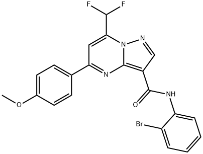 N-(2-bromophenyl)-7-(difluoromethyl)-5-(4-methoxyphenyl)pyrazolo[1,5-a]pyrimidine-3-carboxamide Struktur