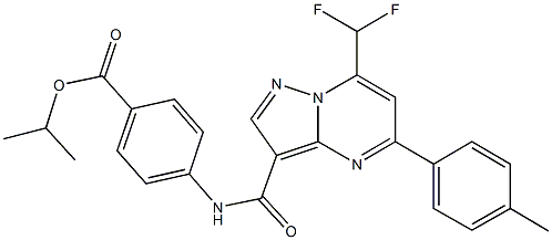 isopropyl 4-({[7-(difluoromethyl)-5-(4-methylphenyl)pyrazolo[1,5-a]pyrimidin-3-yl]carbonyl}amino)benzoate Struktur