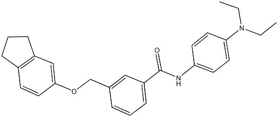 N-[4-(diethylamino)phenyl]-3-[(2,3-dihydro-1H-inden-5-yloxy)methyl]benzamide Struktur