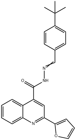 N'-(4-tert-butylbenzylidene)-2-(2-furyl)-4-quinolinecarbohydrazide Struktur