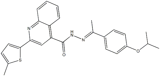 N'-[1-(4-isopropoxyphenyl)ethylidene]-2-(5-methyl-2-thienyl)-4-quinolinecarbohydrazide Struktur