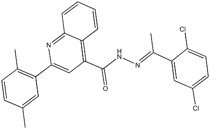 N'-[1-(2,5-dichlorophenyl)ethylidene]-2-(2,5-dimethylphenyl)-4-quinolinecarbohydrazide Struktur