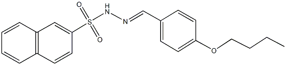 N'-(4-butoxybenzylidene)-2-naphthalenesulfonohydrazide Struktur