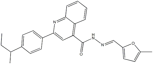 2-(4-sec-butylphenyl)-N'-[(5-methyl-2-furyl)methylene]-4-quinolinecarbohydrazide Struktur