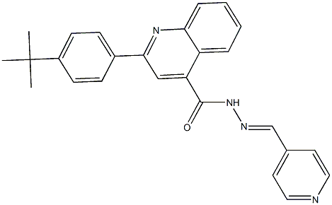 2-(4-tert-butylphenyl)-N'-(4-pyridinylmethylene)-4-quinolinecarbohydrazide Struktur