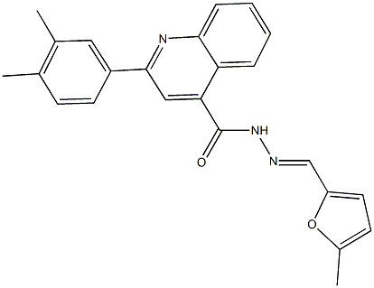 2-(3,4-dimethylphenyl)-N'-[(5-methyl-2-furyl)methylene]-4-quinolinecarbohydrazide Struktur