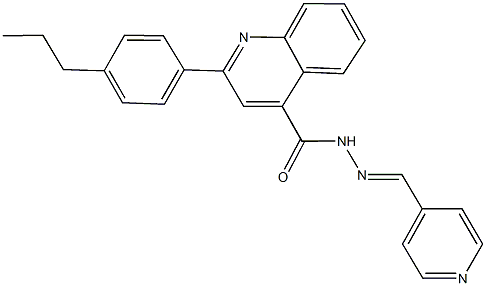 2-(4-propylphenyl)-N'-(4-pyridinylmethylene)-4-quinolinecarbohydrazide Struktur