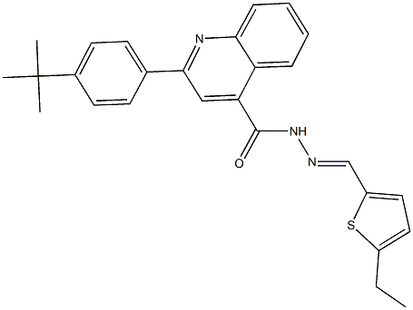 2-(4-tert-butylphenyl)-N'-[(5-ethyl-2-thienyl)methylene]-4-quinolinecarbohydrazide Struktur