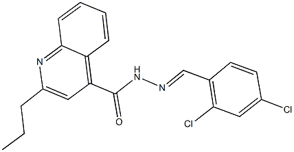 N'-(2,4-dichlorobenzylidene)-2-propyl-4-quinolinecarbohydrazide Struktur