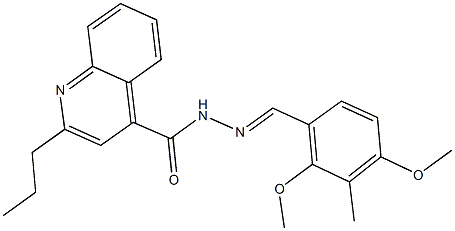 N'-(2,4-dimethoxy-3-methylbenzylidene)-2-propyl-4-quinolinecarbohydrazide Struktur