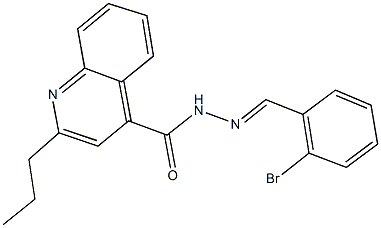 N'-(2-bromobenzylidene)-2-propyl-4-quinolinecarbohydrazide Struktur