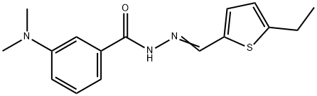 3-(dimethylamino)-N'-[(5-ethyl-2-thienyl)methylene]benzohydrazide Struktur