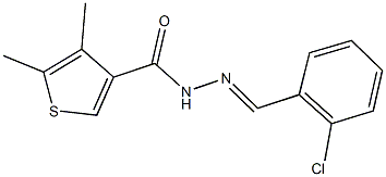 N'-(2-chlorobenzylidene)-4,5-dimethyl-3-thiophenecarbohydrazide Struktur