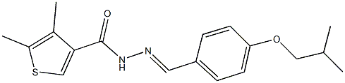 N'-(4-isobutoxybenzylidene)-4,5-dimethyl-3-thiophenecarbohydrazide Struktur