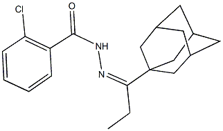 N'-[1-(1-adamantyl)propylidene]-2-chlorobenzohydrazide Struktur