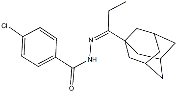 N'-[1-(1-adamantyl)propylidene]-4-chlorobenzohydrazide Struktur