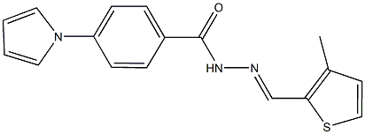 N'-[(3-methyl-2-thienyl)methylene]-4-(1H-pyrrol-1-yl)benzohydrazide Struktur