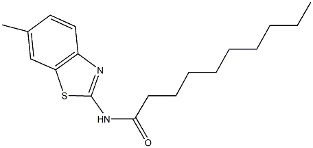 N-(6-methyl-1,3-benzothiazol-2-yl)decanamide Struktur