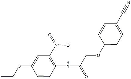 2-(4-cyanophenoxy)-N-{4-ethoxy-2-nitrophenyl}acetamide Struktur