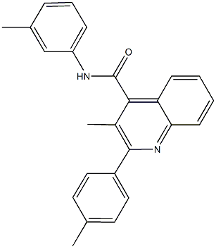 3-methyl-N-(3-methylphenyl)-2-(4-methylphenyl)-4-quinolinecarboxamide Struktur