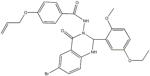 4-(allyloxy)-N-(6-bromo-2-(5-ethoxy-2-methoxyphenyl)-4-oxo-1,4-dihydro-3(2H)-quinazolinyl)benzamide Struktur