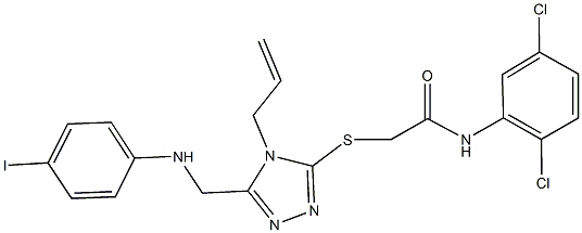 2-({4-allyl-5-[(4-iodoanilino)methyl]-4H-1,2,4-triazol-3-yl}sulfanyl)-N-(2,5-dichlorophenyl)acetamide Struktur