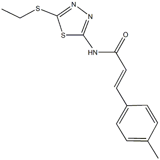 N-[5-(ethylsulfanyl)-1,3,4-thiadiazol-2-yl]-3-(4-methylphenyl)acrylamide Struktur