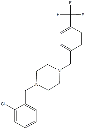 1-(2-chlorobenzyl)-4-[4-(trifluoromethyl)benzyl]piperazine Struktur